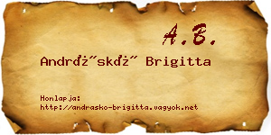 Andráskó Brigitta névjegykártya